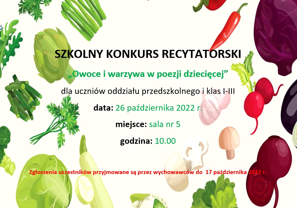 Szkolny konkurs recytatorski 